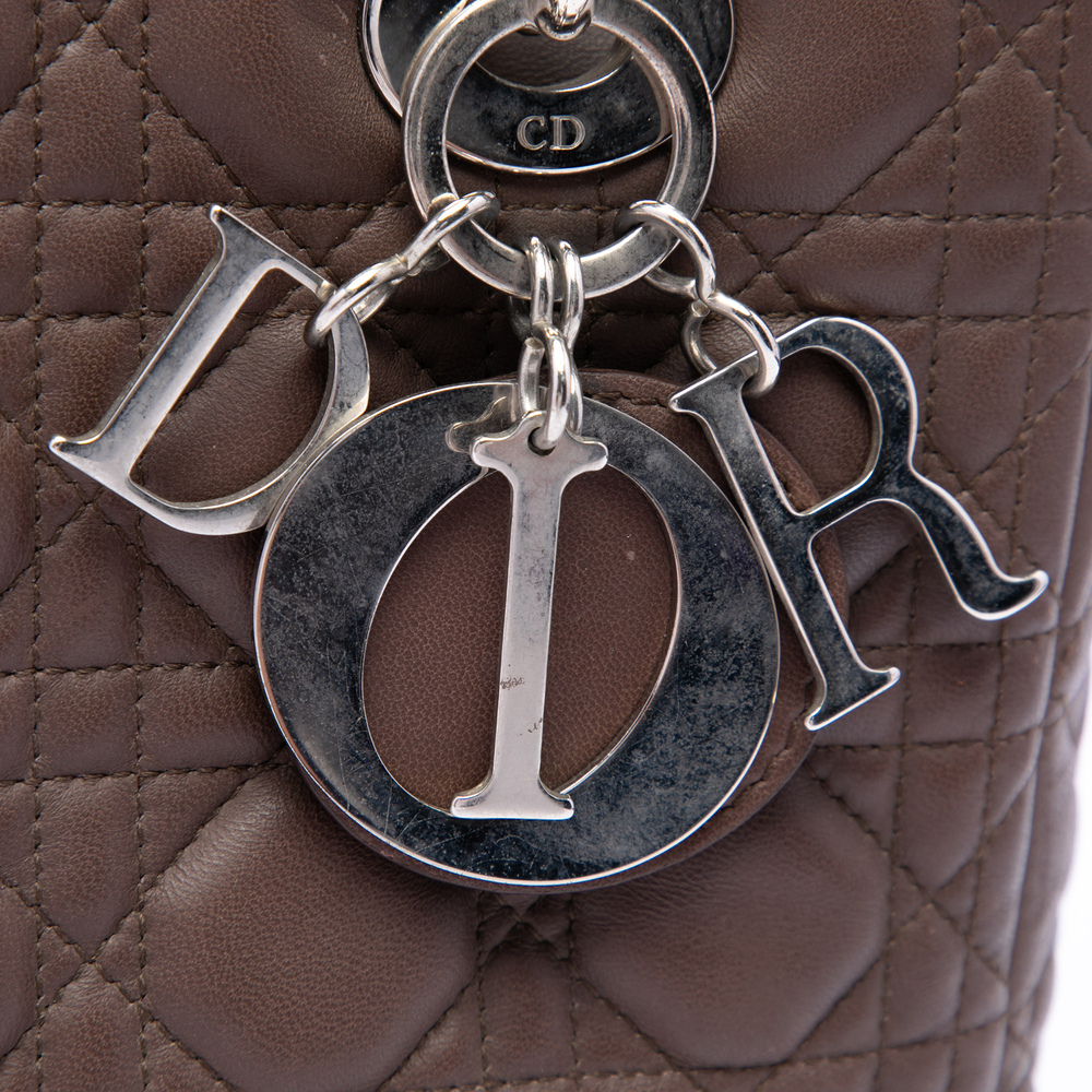Pre-Loved Dior Medium Lambskin Cannage Lady Dior - Picture 5 of 6